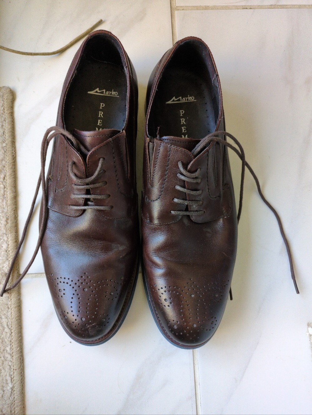 Marko Premier Men's Oxford Dress Shoe Brown Size 10